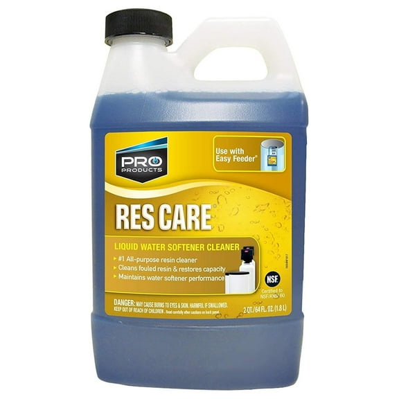 ResCare RK64N Water Softener Cleaner - 64oz All-Purpose Resin Cleaner; Restores Efficiency, Removes Contaminants, Extends Softener Life; Compatible with Pro Easy Feeder