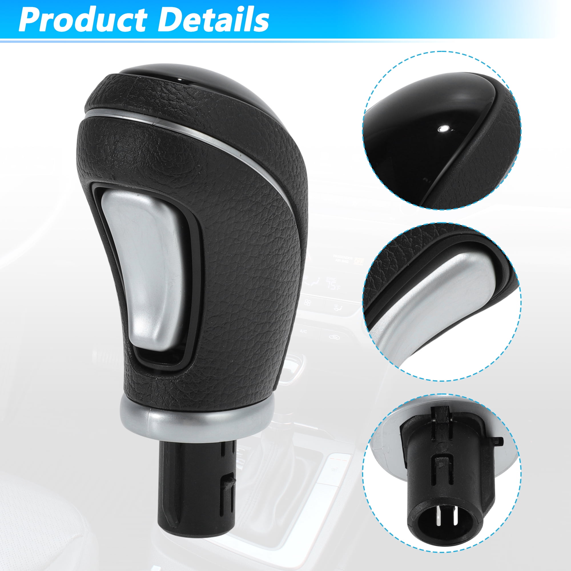 Unique Bargains Gear Shift Knob Handle for Hyundai Elantra 2014-2016 No.467204V300 Shift Gear Lever Knob Gearstick Gaiter Boot Cover for Hyundai Elantra Gt 2013-2017