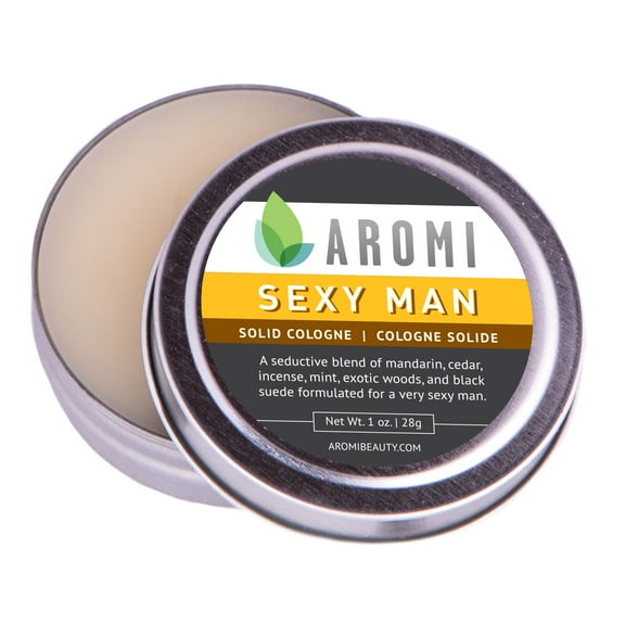 Aromi Sexy Man Solid Cologne | Aromatic, Woodsy Men's Fragrance, Mandarin, Mint, and Suede Scent