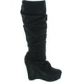 thumbnail image 6 of Spirit Moda Emma-1 Women's Slouchy Platform Wedge Heel Knee High Boots, 6 of 7