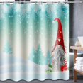 thumbnail image 3 of Christmas Shower Curtain Set with Rugs, Gnome Shower Curtain Sets for Bathroom, Christmas Bathroom Sets with Shower Curtain and Rugs 71x71", 3 of 8