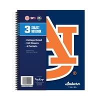 AUBURN TIGERS CLASSIC 3-SUBJECT NOTEBOOK