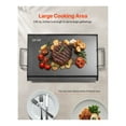 thumbnail image 4 of Carbon Steel Griddle 24x16 inch, BBQ Grill Pan, Flat Top Griddle for Gas Stove, Universal Cookware with Grease Trough, Removable Handles, 4 of 9