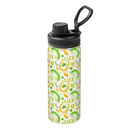 

Gaeub St Patrick s Day1 Print Stainless Steel Water Bottle 18oz Sports Insulated Kettle for Women Men Suitable as a Gift