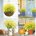 thumbnail image 5 of Artificial Flowers for Outdoors Fake Calla Lily Flowers Faux Plastic Plants UV Resistant Spring Summer Flowers for Garden Porch Patio Office Window Box Table Home Decorations, Yellow, 5 of 5