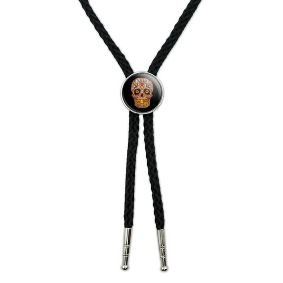 Skull Day of the Dead Southwestern Western Southwest Cowboy Necktie Bow Bolo Tie