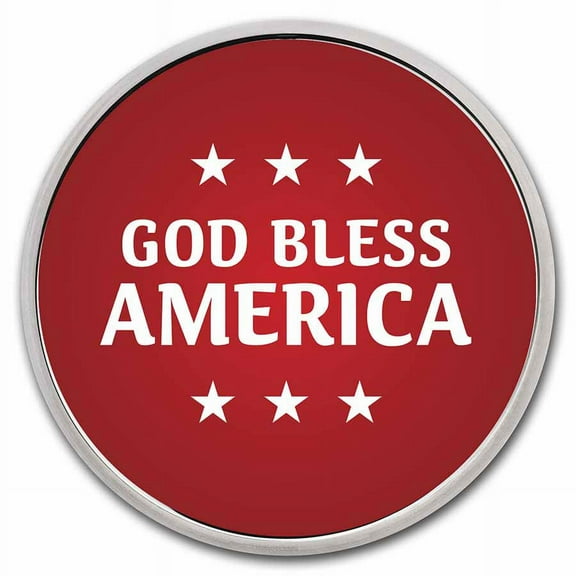 1 oz Silver Colorized Round - APMEX (God Bless America, Red)