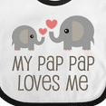 thumbnail image 4 of Inktastic My Pap Pap Grandpa Loves Me Boys or Girls Baby Bib, 4 of 4