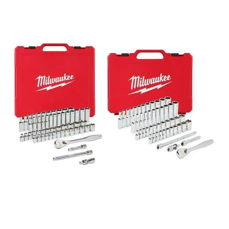 

Milwaukee 3/8 in. and 1/4 in. Drive SAE/Metric Ratchet and Socket Mechanics Tool Set (106-Piece)