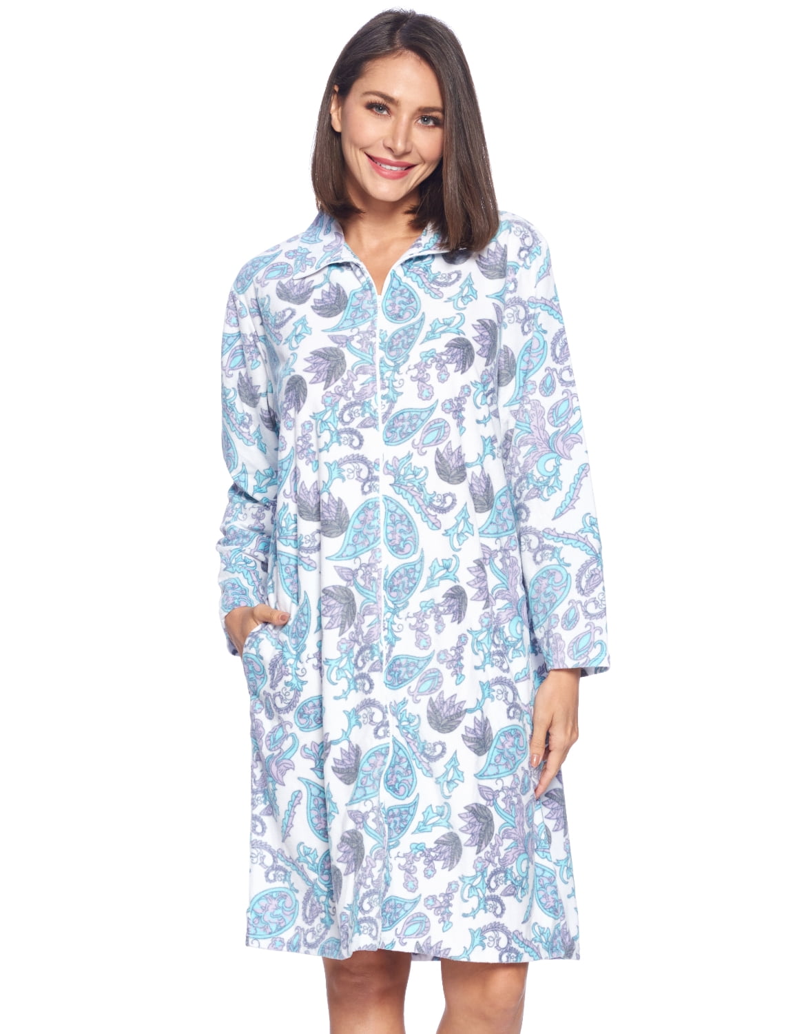 fleece duster robe