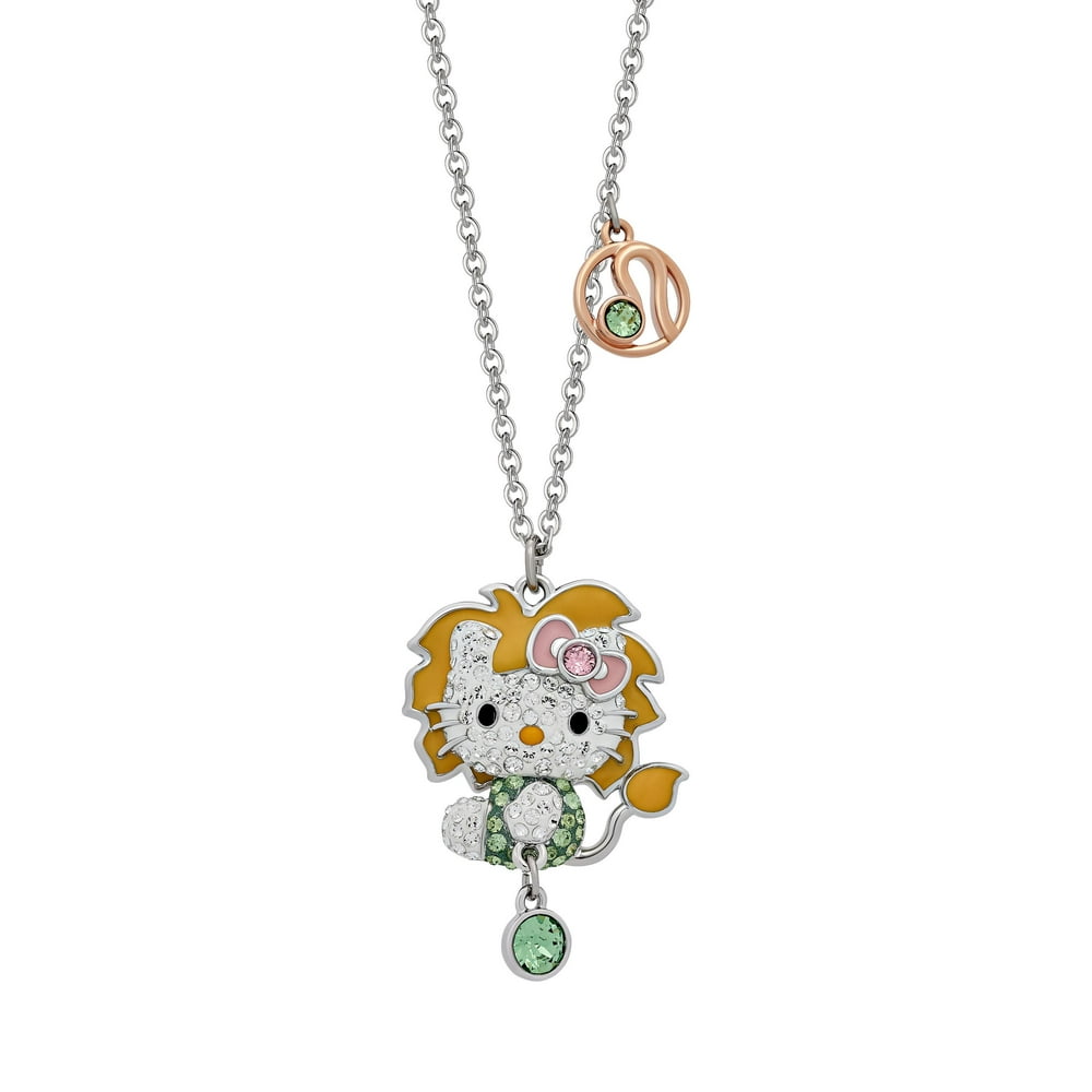 Swarovski - Swarovski Hello Kitty Zodiac Leo Clear Green Pink Crystal ...