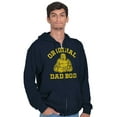 thumbnail image 5 of Funny Father Original Dad Bod Buddha Zip Hoodie Sweatshirt Men Brisco Brands S, 5 of 6