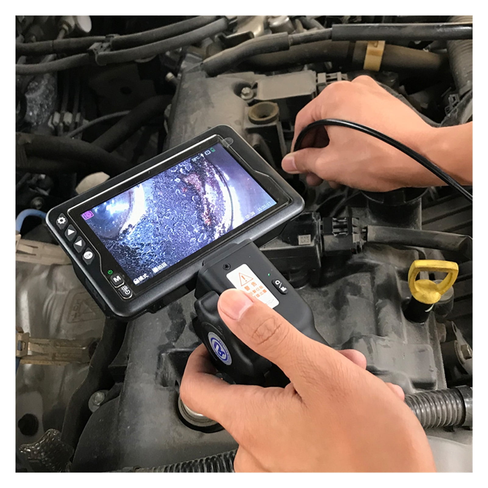 Two-Way Articulating Borescope Videoscope Inspection Camera with 8MM 4.5 "LCD Monitor for Automotive Aircraft Mechanics , User-Friendly Borescopes