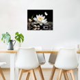 thumbnail image 2 of Zen Wall Art White Flower and Butterfly on the Stone Spiritual Relxing Scenery Framed Wall Art Calming Yoga Spa Canvas Wall Art for Living Room Bedroom Bathroom Wall Decor,16x12 Inch, 2 of 6