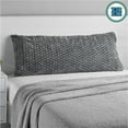thumbnail image 4 of (2 pack) Your Zone Grey Textured Honeycomb Plush Body Pillow, 20" x 48", 4 of 11