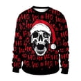 thumbnail image 1 of Chándal de cuello redondo para hombre, sudaderas Unisex con estampado de Calavera, ropa de calle de Navidad fea, ropa Vintage para hombre, 1 of 4