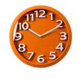 thumbnail image 1 of Silent Wall Clock Quartz Home Living Room Wall Clock Round Orange Simple Wall Clock, Suitable for Living Room, Study, Office, 1 of 6