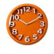 thumbnail image 1 of Reloj de pared silencioso de cuarzo for el hogar, sala de estar, reloj de pared redondo naranja simple, adecuado for sala de estar, estudio, oficina, 1 of 6
