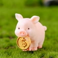 thumbnail image 5 of Cute Resin Money Lucky Pig Figurine Statue DIY Miniature Garden Table Ornament, 5 of 8