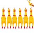 thumbnail image 1 of ORUYROP 6 Pack Rubber Screaming Chicken Toy Yellow Rubber Squeaking Chicken Toy Novelty and Durable Rubber Chicken, Shrilling Decompression Tool Gadgets, 1 of 7
