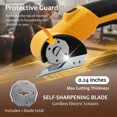 thumbnail image 2 of 4V Cordless Rechargeable Electric Scissors,for Fabric, Leather, Carpet,Cardboard, 2 of 11