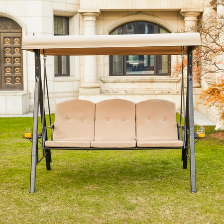 Outdoor 3 Seater Patio Swing Chair Walmart Com