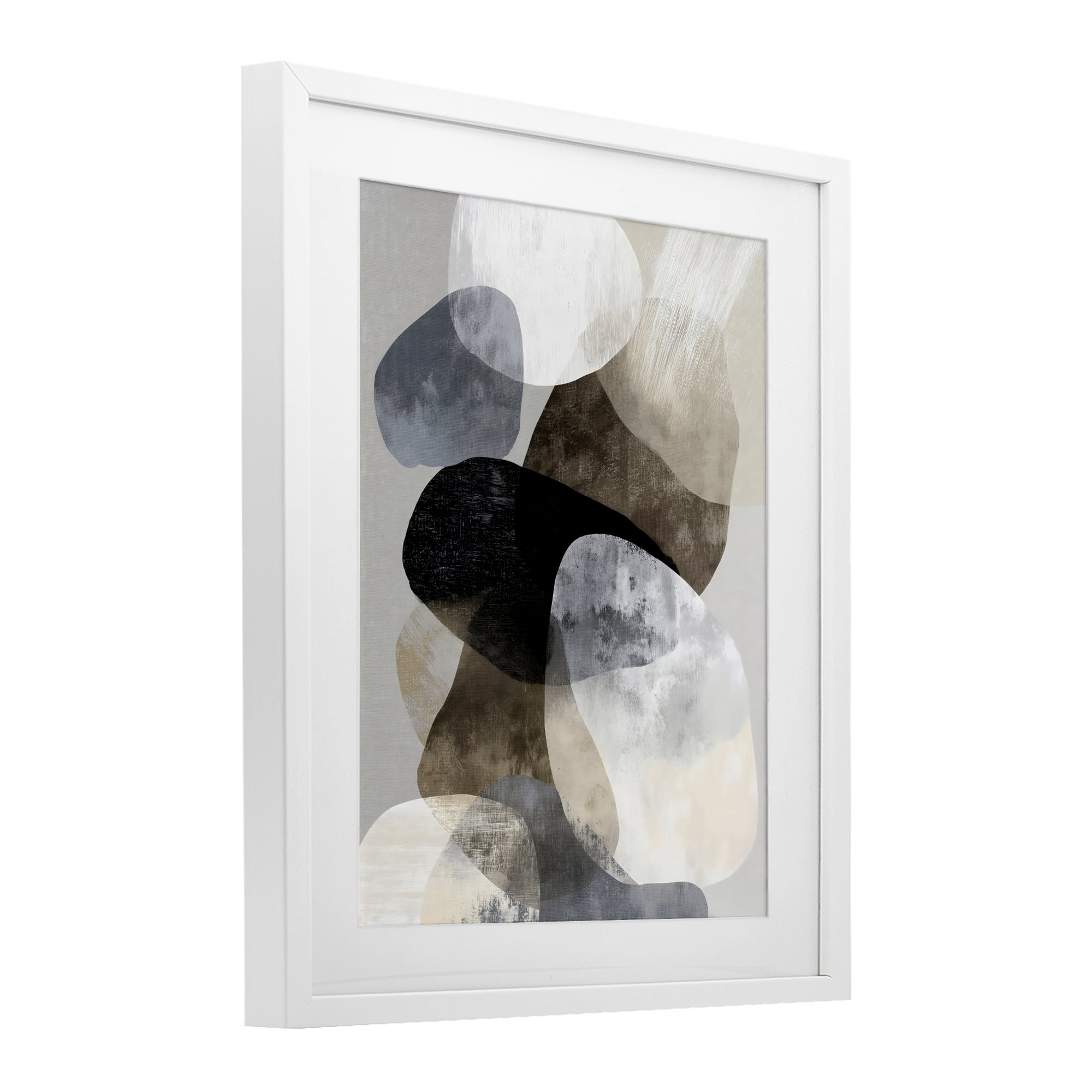 Stupell Industries Thoughts In Muted Layers White Framed Print Under Glass, design by Ink Drop Loft