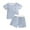 Blue, variant on TTUHYWXI Boy Boy Girls Toddler Summer Outfit Striped T-shirt Toddler Boy Summer Clothes 6 12 18 Months 2 3 4 5 T Short Set (Khaki, 12-18 Months)