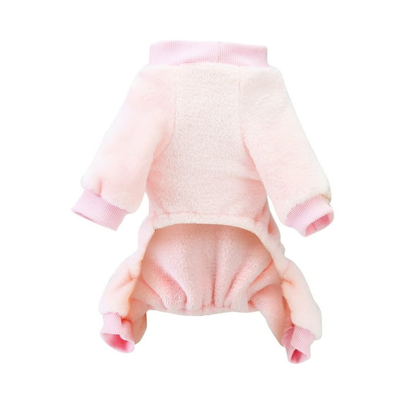 CICRKHB Small Dog Sweater Dog Clothes Fleece Teddy Small Dog Clothing Fruit Four Legged Fleece Pet Clothing Pet Supplies Pink