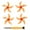 Orange 2 Pairs, variant on Nuboxa Propellers Colorful 5-Blades Paddles Multi-Color Propellers-Wings For NEO J0D0