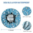 thumbnail image 3 of Shower Caps,Blue Cartoon Unicorn Gift Balloon Cloud Pattern Waterproof Shower Cap for Women 4 Pieces,Double Reusable Hair Cover for Shower PEVA Elastic Stretch Hem, 3 of 7