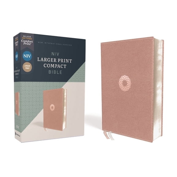 Pre-Owned Niv, Larger Print Compact Bible, Leathersoft, Pink, Red Letter, Comfort Print (Imitation Leather) 0310458129 9780310458128