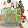 thumbnail image 6 of 55 in Kids Trampoline for Toddlers, SHINPT Small Trampoline for Kids, 55" Mini Trampoline for Kids with Safety Enclosure Net and Balls, Toddler Trampoline Indoor/Outdoor for Boys and Girls for Gift, 6 of 8