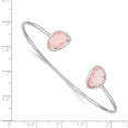 thumbnail image 2 of Sterling Silver Pink Chalcedony Bangle Bracelet, 2 of 5