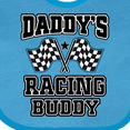 thumbnail image 4 of Inktastic Daddys Racing Buddy Car Flags Boys or Girls Baby Bib, 4 of 4