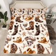 thumbnail image 2 of Erosebridal Gothic Skull Sheet Set Full, Western Boot Bedding Sets Full Size, Rustic Room Decor 4 Pieces, 2 of 6