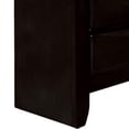 thumbnail image 3 of Simo Nightstand- Spacious Top- Metal Knobs- 3 Drawers- Black Solid Wood, 3 of 6