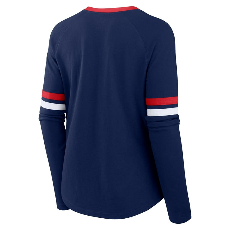 売れ筋商品|||ファナティクス カットソー トップス レディース Women's Navy Atlanta Braves Won Done Raglan Lace-Up Long Sleeve T-Shirt Navy Women's Fanatics Navy Atlanta Braves Won & Done Raglan Lace