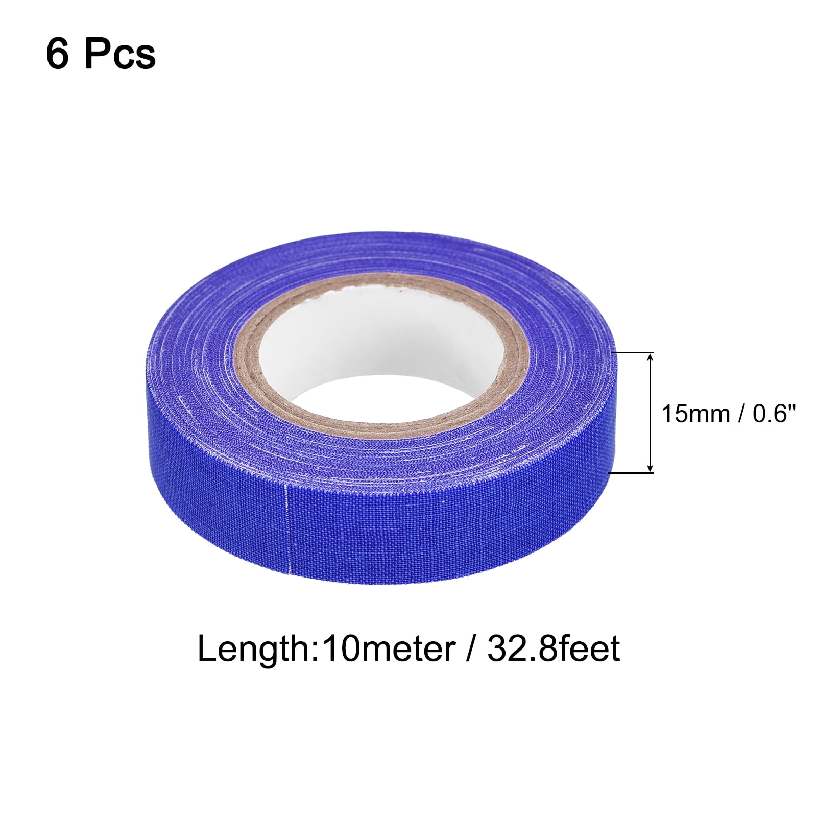 Uxcell 6Rolls 0.6inch x 32.8feet Neon Gaffers Cloth Tape Glow in the Dark Tape, Blue