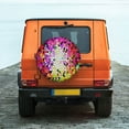 thumbnail image 6 of Susaid Colorful Tie Dye Stained Glass 3 Print Water Proof Spare Tire Cover Wheel Tire Dust-proof Cover Fit Trailer, RV, SUV and Many Vehicle-14 inch, 6 of 6