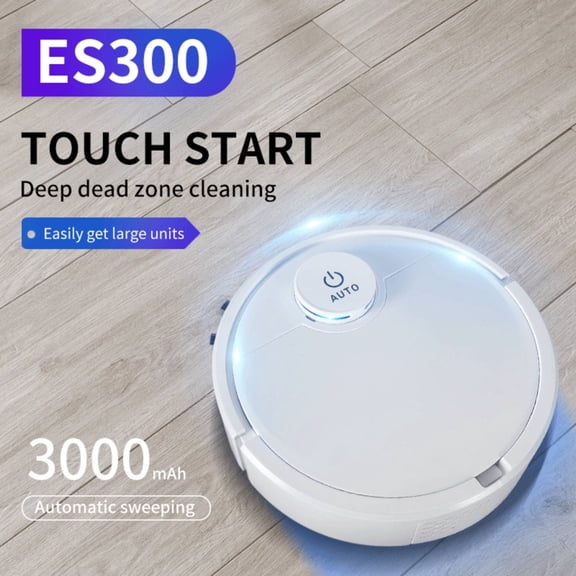 HOZVOMI Smart Robot Vacuum Cleaner - Rechargeable, 90-Min Runtime, Bottom Cleaning Expert, Extra-Long Side Brush, USB Charging, ABS Material