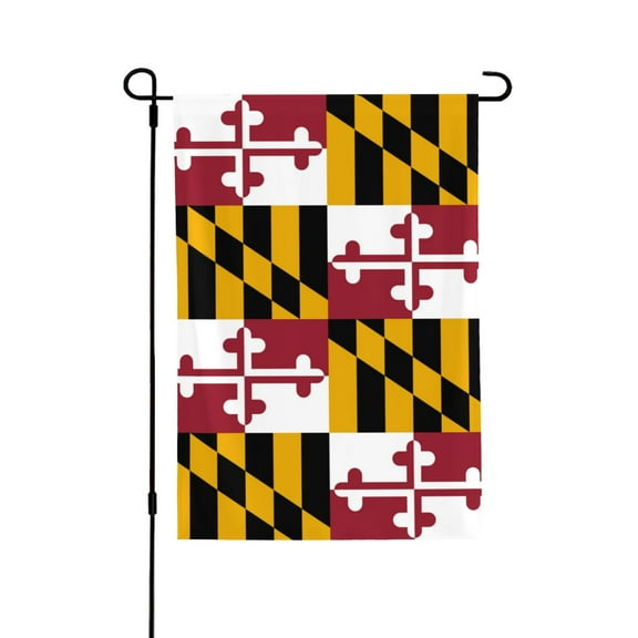 Maryland-Flag Garden Flag 28x40 Double Sided Large Stained House Yard Flag For Outside Porch Lawn Decor