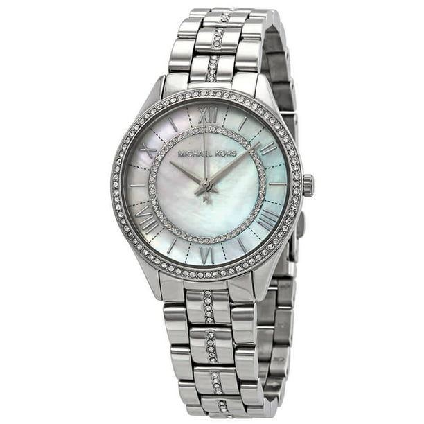Kors Lauryn Crystal Pearl Dial Watch MK3900 - Walmart.com