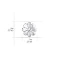 thumbnail image 2 of 925 Sterling Silver Flower Stud Earrings with Crystal, 2 of 3