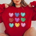 thumbnail image 4 of Erwazi Valentines Shirts for Women Love Heart Cute Graphic Valentines Day Sweatshirts Long Sleeve Crew Neck Holiday Tops, 4 of 4