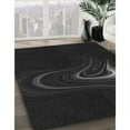 thumbnail image 2 of Ahgly Company Indoor Round Patterned Night Black Area Rugs, 6' Round, 2 of 6
