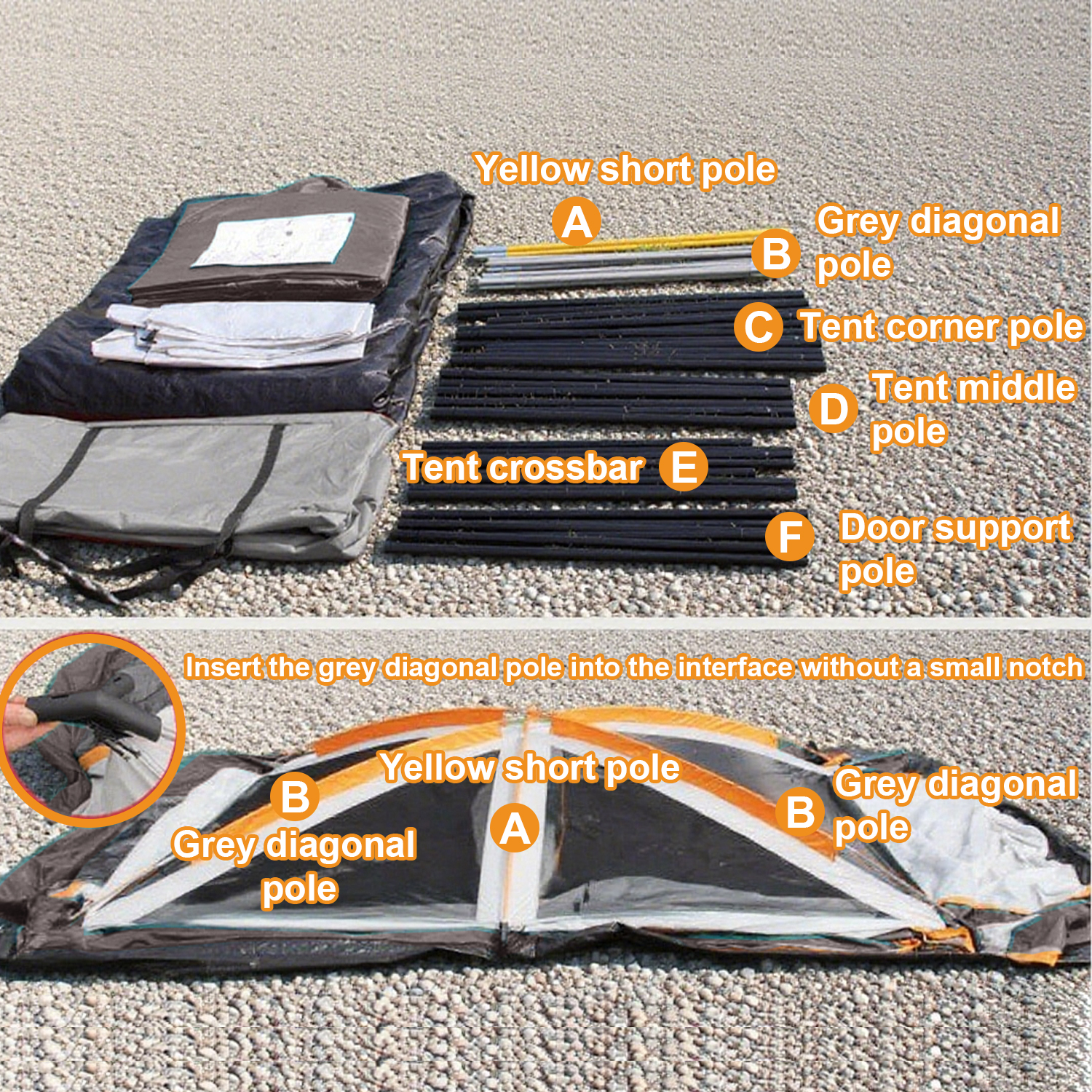 SHIBAILI Carpa Familiar para 12 Personas con Porche, Excelente Ventilación, Impermeable y Espaciosa de Doble Uso para Jardín y Exteriores, Marrón 7