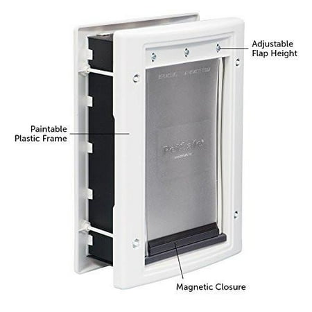 Petsafe Plastic Pet Door With Soft Tinted Flap White Small