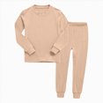 thumbnail image 4 of TOWED22 Toddler Baby Girl Boy Outfits 2pcs Long Sleeve T Shirt and Joggers Pants Set Cotton Graphic Print Fall Winter Clothes Clothing(Khaki,7-8 Y), 4 of 4