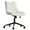 White, variant on HomeZeer Space Saving Armless Office Chair, Adjustable Height PU Leather Swivel Chair with Wheels, Modern Task Chair for Small Spaces, Home Office & Bedroom, Brown